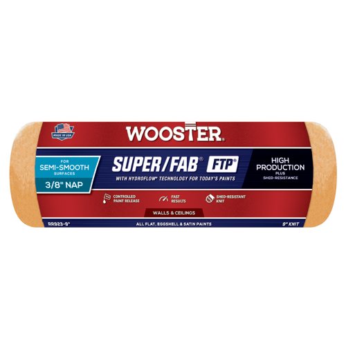 Wooster Super/Fab Fabric 9 in. W X 3/8 in. Paint Roller Cover 1 pk