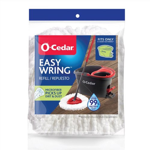 O-Cedar EasyWring 12 in. Spin Microfiber Mop Replacement 1 pk