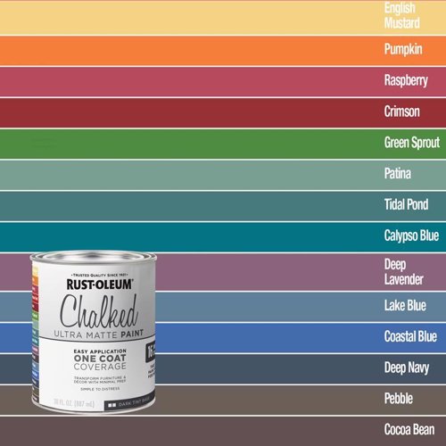 Rust-Oleum Chalked Ultra Matte Dark Tint Base Acrylic Chalk Paint 29 oz