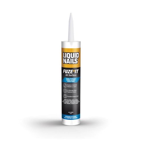 Liquid Nails Fuze-It All Surface High Strength Hybrid Adhesive Gray Adhesive 9 oz
