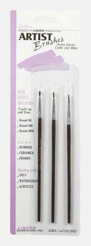 Linzer No. 000/00/0 Assorted Artist Paint Brush Set