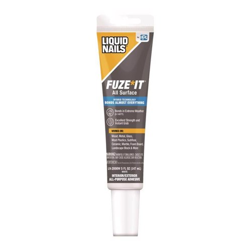 Liquid Nails Fuze It Synthetic Elastomeric Polymer Multi-Surface Adhesive 5 oz