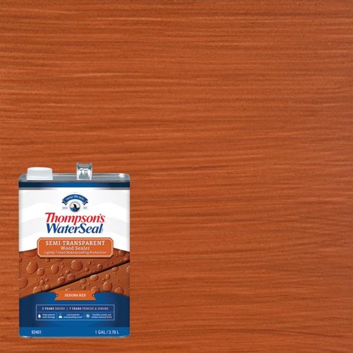 Thompson's WaterSeal Semi-Transparent Sedona Red Waterproofing Wood Stain and Sealer 1 gal
