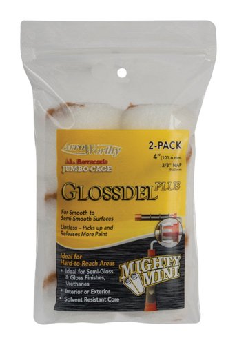 ArroWorthy Glossdel Plus Woven 4 in. W X 3/8 in. Jumbo Paint Roller Cover 2 pk