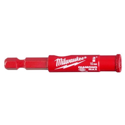 Milwaukee Diamond Max 3/8 in. Diamond Grit Glass/Porcelain/Tile/Stone 3 in. L X 1/4 in. D Hole Saw