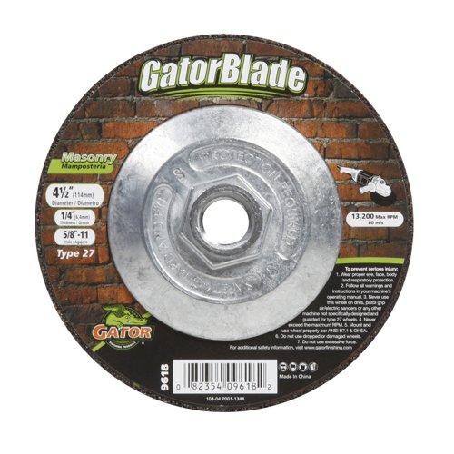 Gator 4-1/2 in. D X 5/8-11 in. Masonry Grinding Wheel