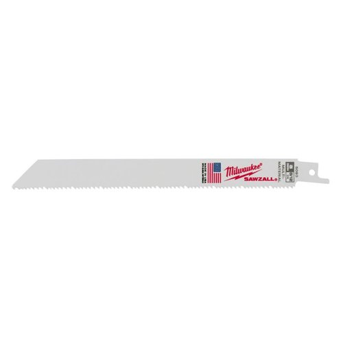 Milwaukee Sawzall 8 in. Bi-Metal Thin Kerf Reciprocating Saw Blade 8/12 TPI 5 pk