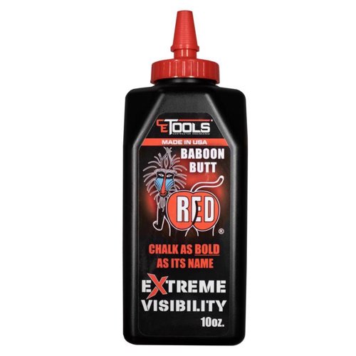 CE Tools 10 oz Permanent Extreme Visibility Marking Chalk Baboon Butt Red 1 pk
