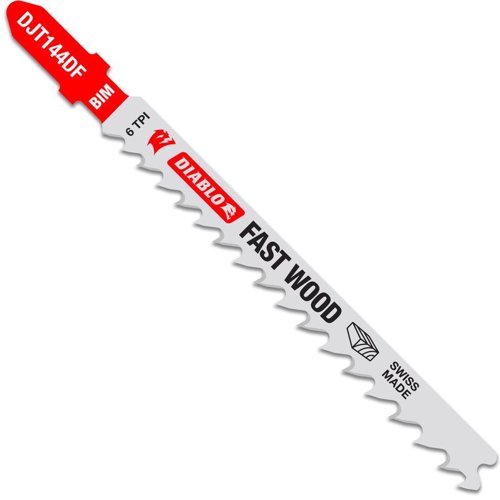 Diablo 4 in. Bi-Metal T-Shank Fast Wood Jig Saw Blade 6 TPI 5 pk