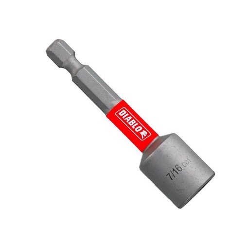 Diablo 7/16 in. X 2-9/16 in. L Black Oxide Magnetic Nut Setter 1 pc