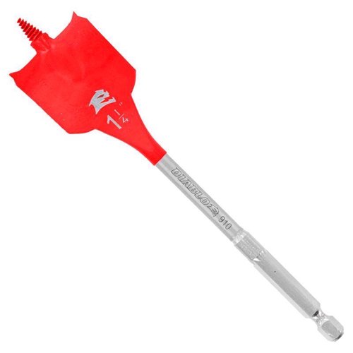 Diablo 1-1/4 in. X 6 in. L High Speed Steel Clean Wood Spade Bit Hex Shank 1 pk – Bits, Blades & Accessories | City Lumber | From Contractors to DIY projects, our professional staff will help guide you on your next projct. San Angelo, Texas