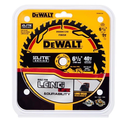 DeWalt Elite Series 6-1/2 in. D X 5/8 in. Carbide Circular Saw Blade 40 teeth 1 pk