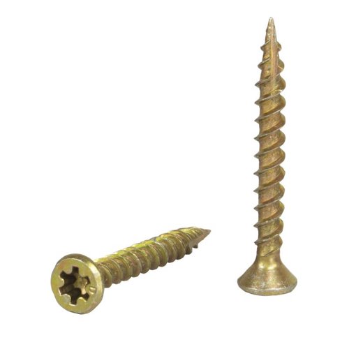 Senco No. 8 X 1 1/2 in. L Rex Yellow Zinc Twin Thread Wood Screws 1000 pk