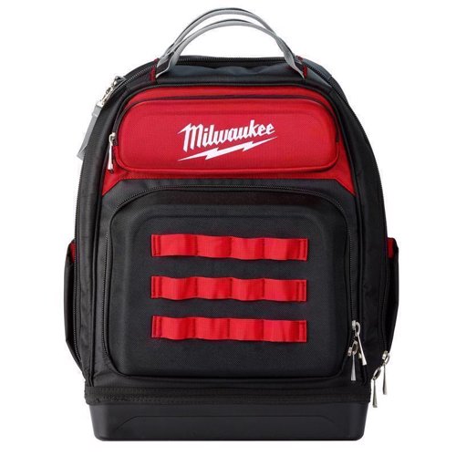 Milwaukee Ultimate Jobsite Ballistic Nylon Backpack 48 pocket Black/Red 1 pc