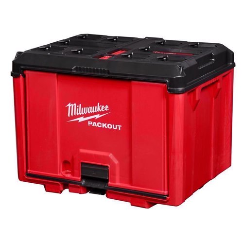 Milwaukee PACKOUT SHOP STORAGE 14.5 in. 1 drawer Plastic Garage Organizer Tethered Top Container 14.