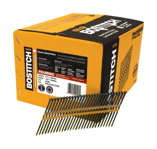 Bostitch 3-1/4 in. L Angled Strip Coated Framing Nails 21 deg 4,000 pk