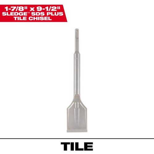Milwaukee Sledge 1-7/8 in. X 9-1/2 in. L Forged Steel Tile Chisel Bit SDS-Plus Shank 1 pk