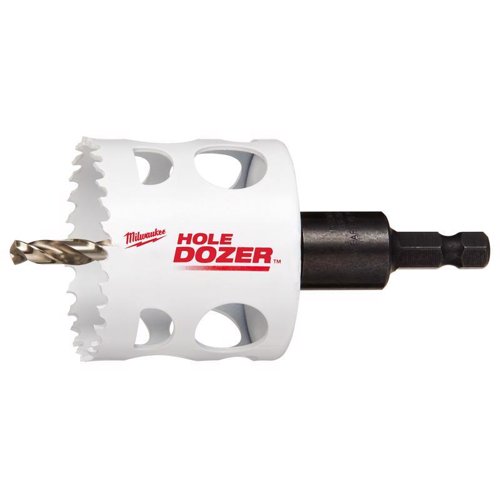 Milwaukee Hole Dozer 2-1/8 in. Bi-Metal 2.7 in. L X 1/4 in. D Hole Saw with Arbor and Pilot Bit