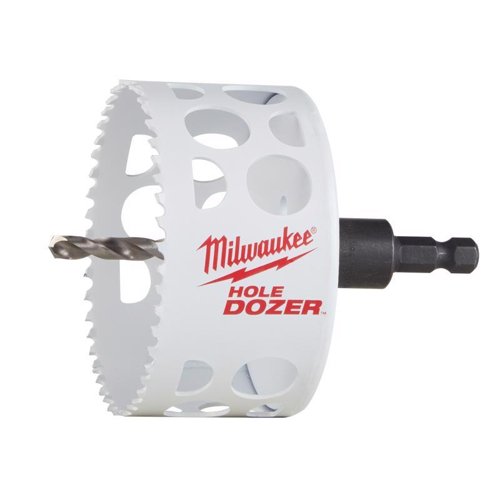 Milwaukee Hole Dozer 2-1/2 in. Bi-Metal 3.5 in. L X 3/8 in. D Hole Saw with Arbor and Pilot Bit