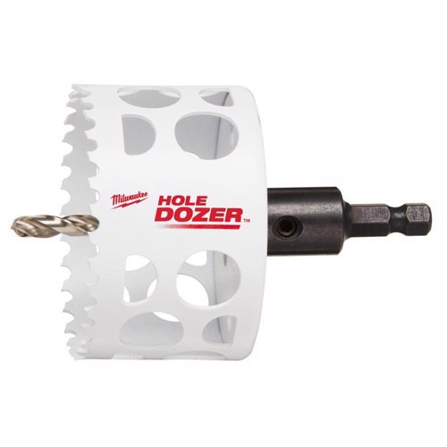 Milwaukee Hole Dozer 3 in. Bi-Metal 3.5 in. L X 1/4 in. D Hole Saw with Arbor and Pilot Bit