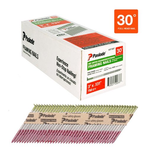 Paslode 3 in. Framing Hot-Dipped Galvanized Steel Nail Full Round Head