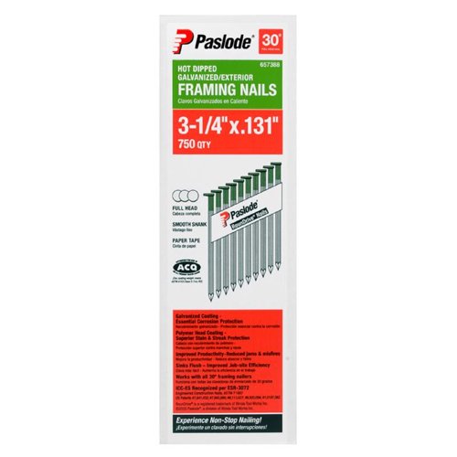 Paslode 3-1/4 in. Framing Hot-Dipped Galvanized Steel Nail Full Round Head