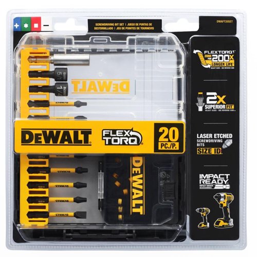 DeWalt FlexTorq Assorted Screwdriving Bit Set 20 pc