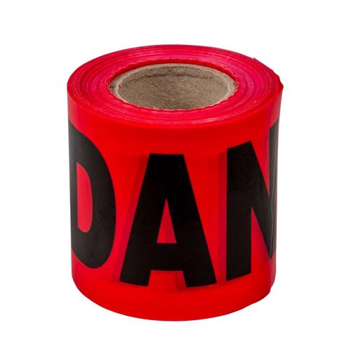 C.H. Hanson 200 ft. L X 3 in. W Plastic Danger Barricade Tape Red