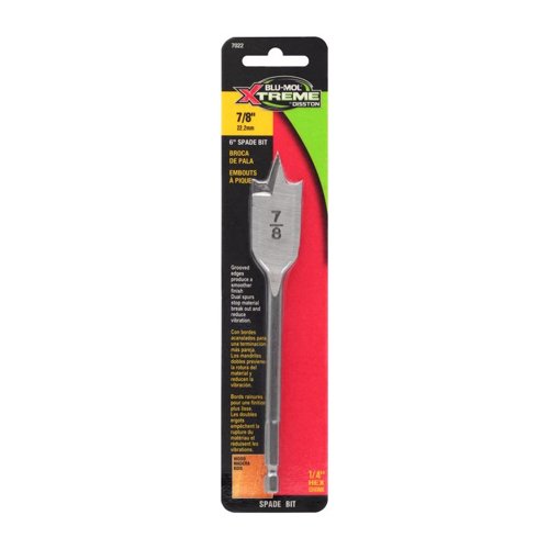 Blu-Mol Xtreme 7/8 in. X 6 in. L Carbon Steel Spade Bit Hex Shank 1 pk – Bits, Blades & Accessories | City Lumber | Your One Stop Shop Hardware, Building Supplies & Tools in Texas San Angelo, Texas