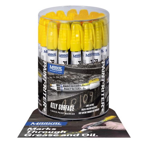 Markal Paint-Riter Yellow Bullet and Chisel Tip Liquid Paint Marker 1 each