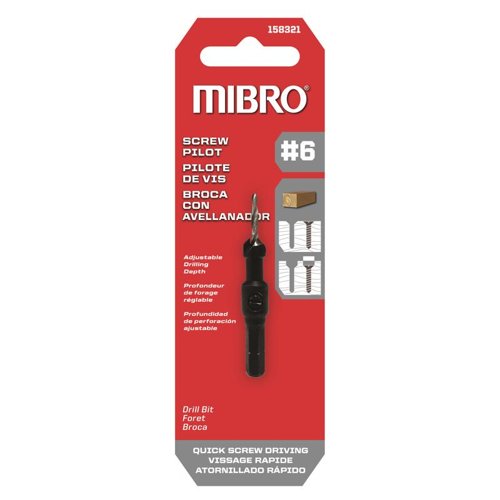 Richelieu Mibro #6 Steel Screw Pilot Drill Bit Straight Shank 1 pk