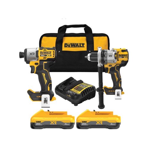 DeWalt 20V MAX XR Cordless Brushless 2 Tool Hammer Drill and Impact Driver Kit