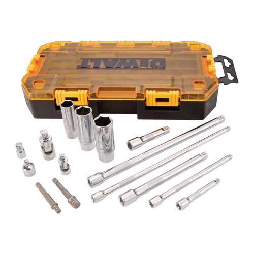 DeWalt 1/4 and 3/8 in. drive SAE 6 Point Extension Set 15 pc
