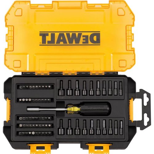 DeWalt 1/4 in. drive Metric/SAE Socket and Bit Set 70 pc