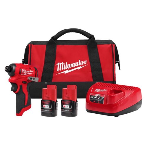 Milwaukee 1/4 in. Cordless Brushless Impact Driver Set Kit (Battery & Charger)