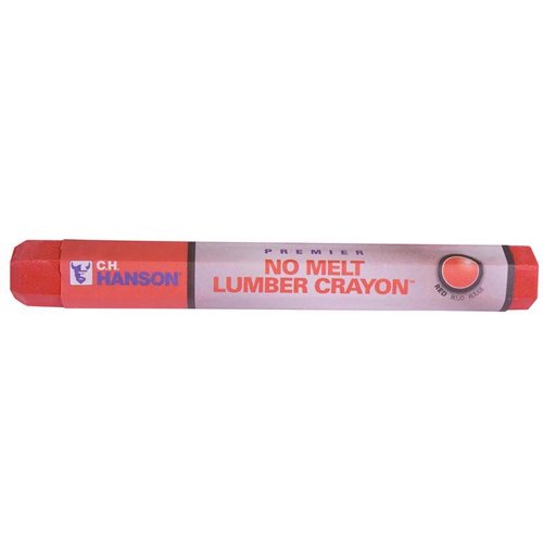 C.H. Hanson Premier No Melt 4.5 in. L Lumber Crayon Red 1 pc