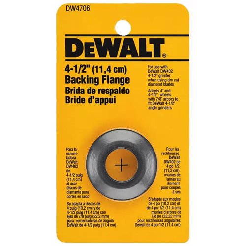 DeWalt 4-1/2 in. D Metal Backing Flange 5/8 in.-11 8500 rpm 1 pc