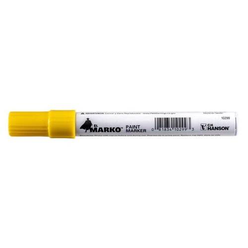 C.H. Hanson El Marko Yellow Valve Tip Paint Marker 1 pc