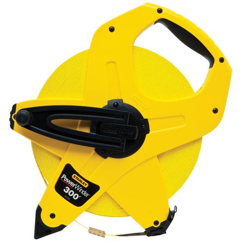 Stanley PowerWinder 300 ft. L X 0.5 in. W Open Reel Long Tape Measure 1 pk