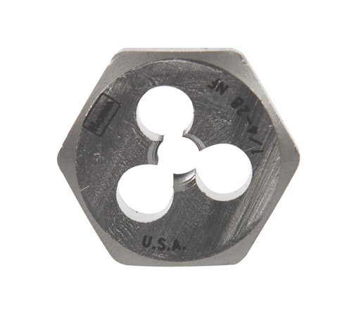 Irwin Hanson High Carbon Steel SAE Hexagon Die 1/4-28 in. 1 pc