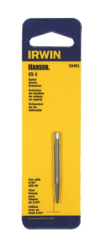 Irwin Hanson EX-1 Carbon Steel Spiral Screw Extractor 5.4 in. 1 pc