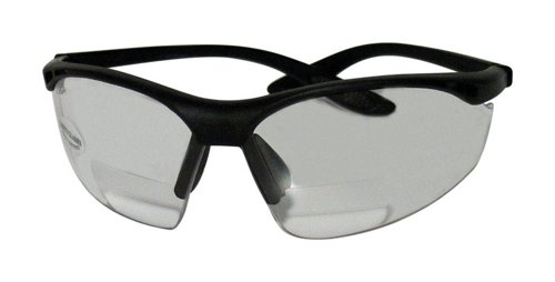 Sierra Ranch Bi-Focal Safety Readers Clear Lens Black Frame 1 pc