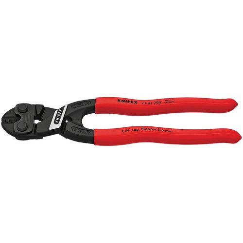 Knipex 8 in. Mini Bolt Cutter Black/Red 1 pk