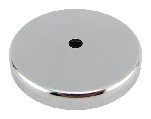 Magnet Source .375 in. L X 2.61 in. W Silver Round Base Magnet 65 lb. pull 1 pc