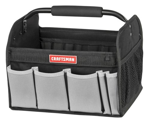 Craftsman 12 in. W X 10 in. H Ballistic Nylon Tool Tote 7 pocket Black 1 pc