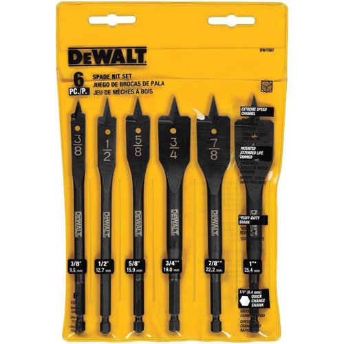 DeWalt High Speed Steel Spade Drill Bit Set Hex Shank 6 pc – Bits, Blades & Accessories | City Lumber | Your One Stop Shop Hardware, Building Supplies & Tools in Texas San Angelo, Texas