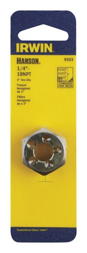 Irwin Hanson High Carbon Steel SAE Hexagon Die 1/4 in. 1 pc
