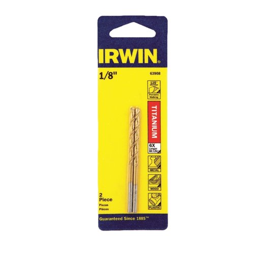 Irwin 1/8 in. X 2-3/4 in. L High Speed Steel Drill Bit Set Straight Shank 2 pc