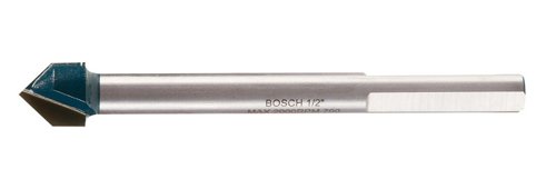 Bosch 1/2 in. X 4 in. L Carbide Tipped Glass and Tile Bit 3-Flat Shank 1 pc