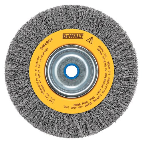 DeWalt 6 in. Fine Crimped/Knotted Wire Wheel Brush Carbon Steel 6000 rpm 1 pc